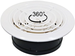 Grelha De Ventilação Redonda Ajustável De 150 Mm Para Persianas - Melhora A Ventilação -
