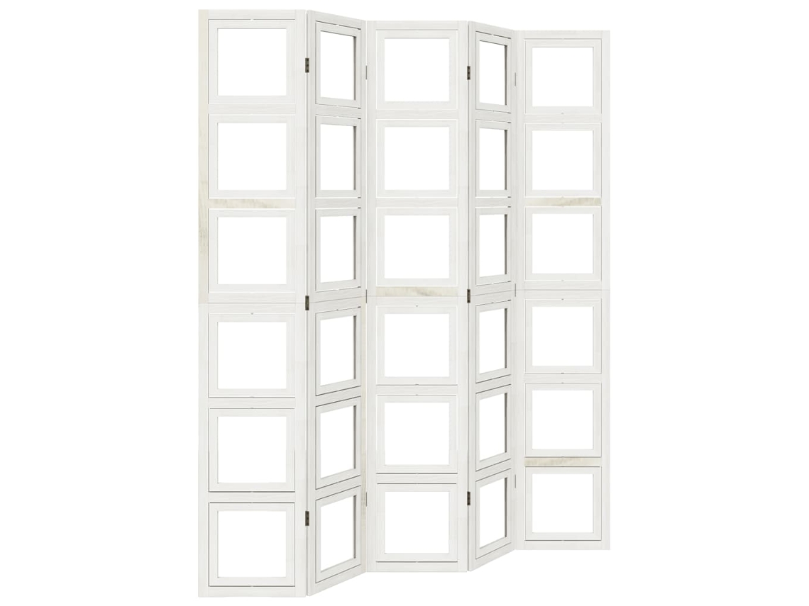 Biombo de divisão VIDAXL Branco Madeira (180x1.6x220 cm)