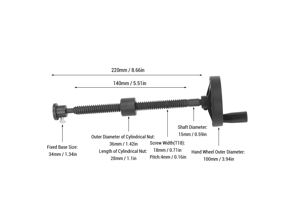 Laxiscreed, Morsa De Aperto Manual Desktop Screw Vice T18 Com Volante De 100mm