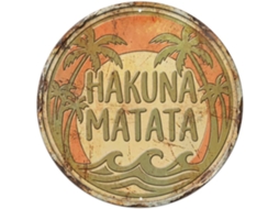 Placa De Metal "hakuna Matata" Com Slogans Retrô Para Decoração De Parede Em Cafés, Clubes E Jardins, 20