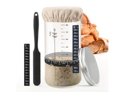 Kit De Fermento Natural Em Vidro, Cor Transparente, Dispositivo Caseiro Para Fermentação De Pão, Acessórios Para Panificação
