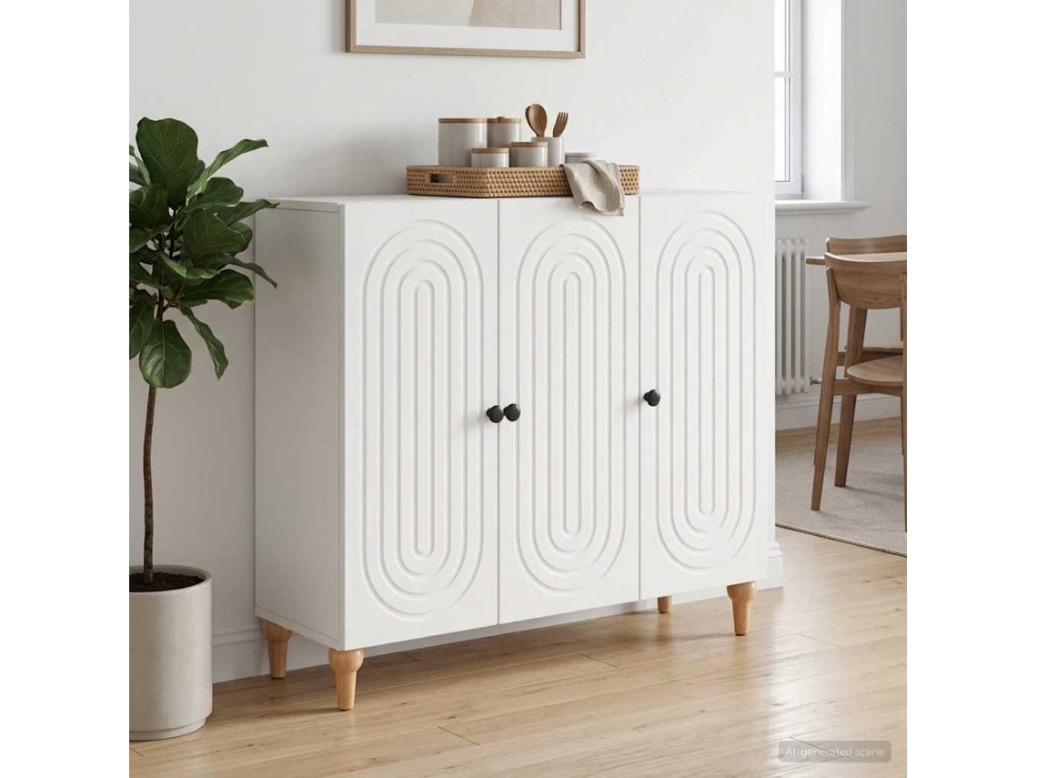 Vidaxl Buffet Branco 89 X 34,5 X 80 Cm Derivados De Madeira