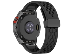 Pack 2X Bracelete Snapflow para Garmin Marq Aviator Gen 2 Preto e Vermelho ANTIIMPACTO!