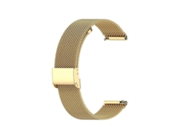 Pulseira De Aço Inoxidável Com Malha (dourada) Para Huawei Gt2 42mm / Galaxy Watch 42mm / Galaxy Active2 20mm