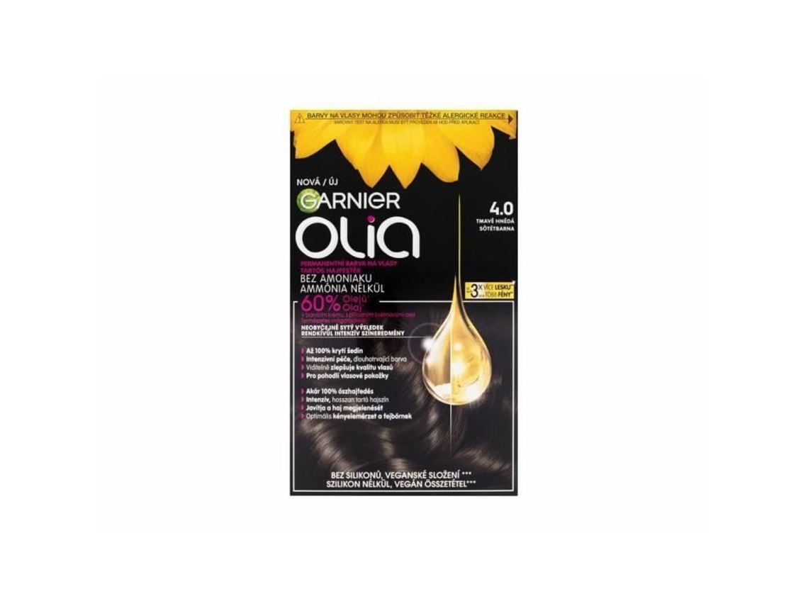 Garnier 60g Olia, 4.0 Castanho Escuro, Cor Do Cabelo