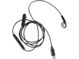 Ouvido Usb Tipo C Mono, Com Microfone Integrado E Cabo Reforçado.