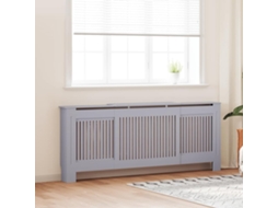 Vidaxl Cobertura De Radiador Mdf 205 Cm Cinzento