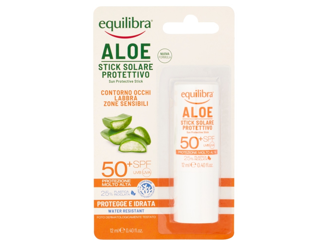 Aloe Vera Spf50 High Protection Sunscreen Stick, 12ml Equilibra
