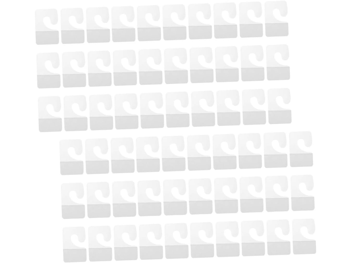 Inoomp 250 Ganchos Autoadesivos Transparentes Em Pvc, Unidades Resiste