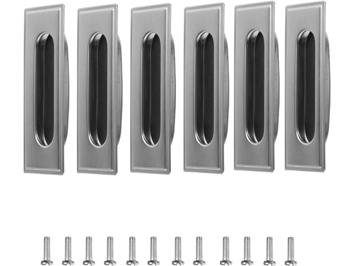Puxadores De Embutir Stobok 6, Design Simples, Aço Inoxidável, Toque Confortável E Funções Práticas, Ideais Para Guarda