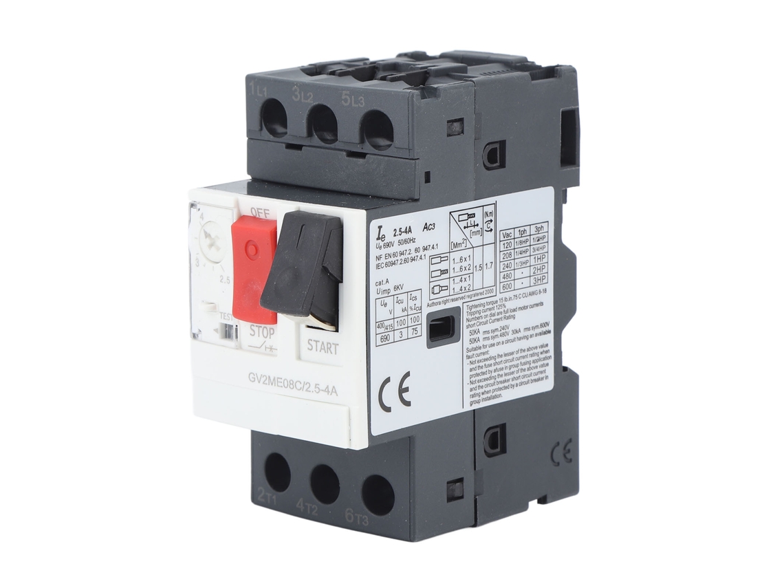 Disjuntor de Motor YURU Proteção Sobrecarga 690V