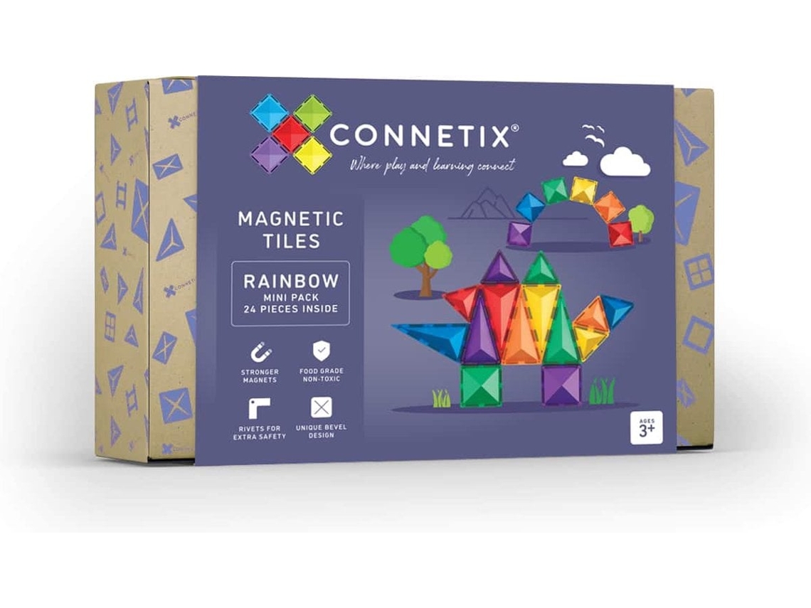 Mini Peças Magnéticas Conjunto De 24 Unidades Connetix
