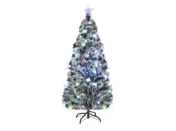 Vidaxl Árvore De Natal Pré-iluminada C/ Suporte E Led 180 Cm Fibra Ótica