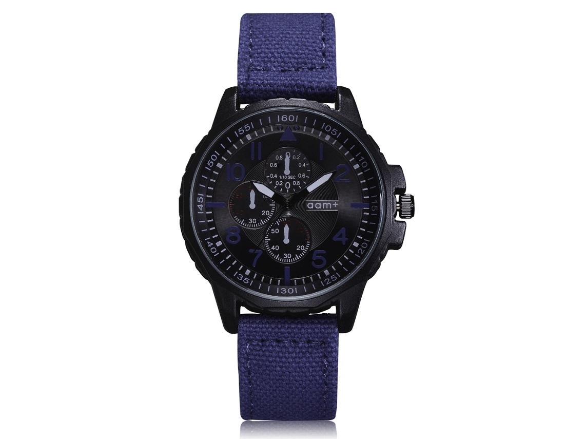 Relógio esportivo unissex para estudantes com pulseira de lona ultrafina (azul royal)