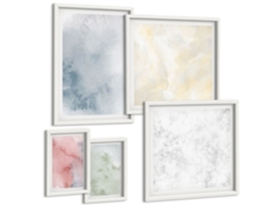 Conjunto De Pinturas Aquarelas Pastel Na Tela Espelharte (5 Peças)
