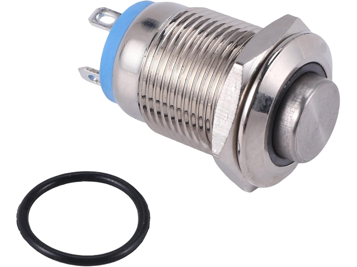 Botão De Pressão Yiyao 3v Com Led Campainha, 12mm, Prata