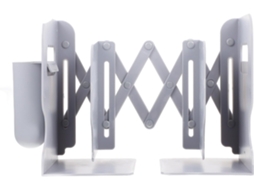 Suporte de Mesa Dobrável Cinza com Porta canetas e para Livros, Organizador Extensível Trabalho. Prático Resis