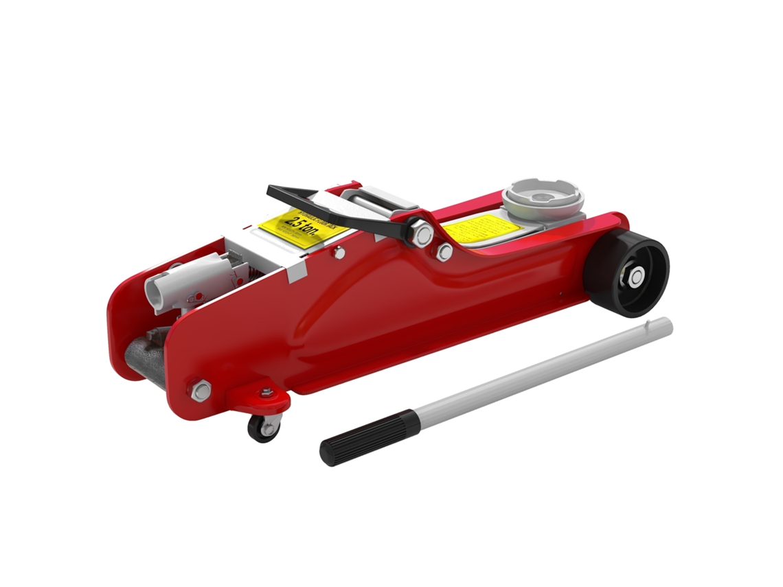 Jack (2,5 T, 8 38 Cm, Aço, Vermelho, Rolável)