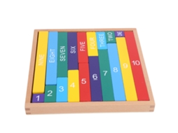 Mali brinquedo Didático de Matemática Colorido para Crianças com Bastões Numéricos em Madeira