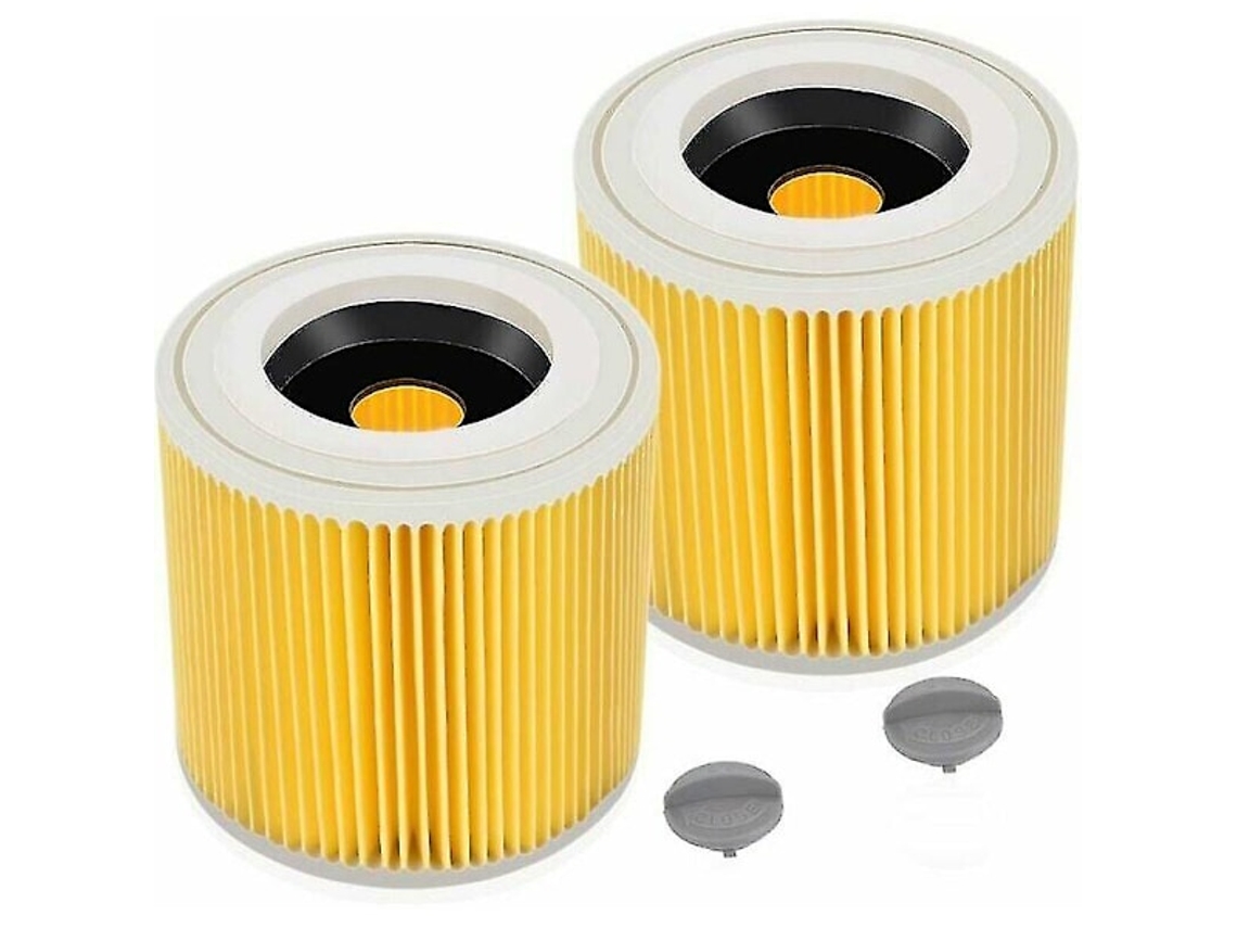Kit com 2 Filtros de Cartucho para Aspiradores Krcher Wd3 Premium, Wd2, Wd3, Wd3p, Mv2 e Mv3, Filtro Wd3 BRILVIBERA