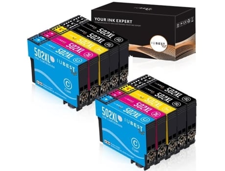 Cartucho De Tinta Epson 502 Xl Compatível Para Impressora Workforce Wf 2860 Pacote De 10 Iubest