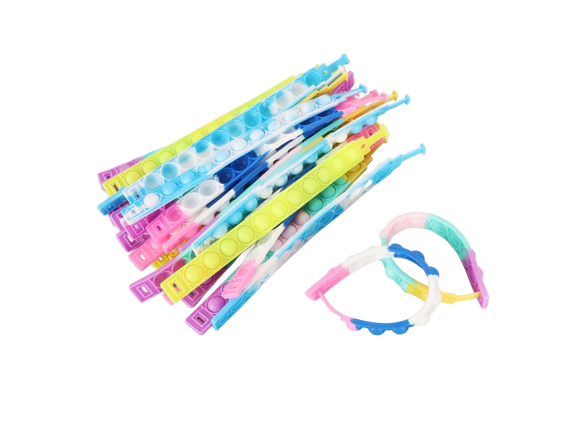 Mali 31pcs Bracelete de Bolha Push Multicolorido Silicone Brinquedo para Crianças Alivio de Estresse
