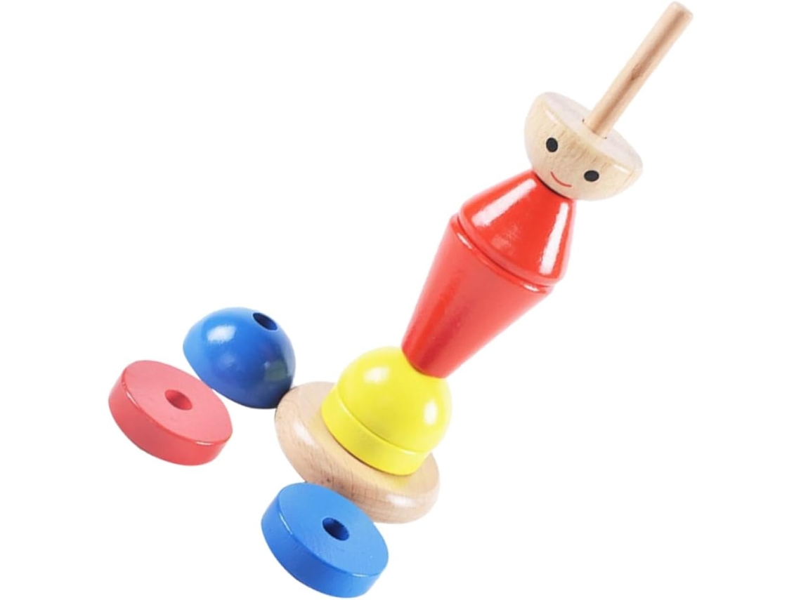 Blocos de Construção Naturais Montessori Brinquedo Educativo Interativo para Desenvolver a Criatividade e a CHABERLU