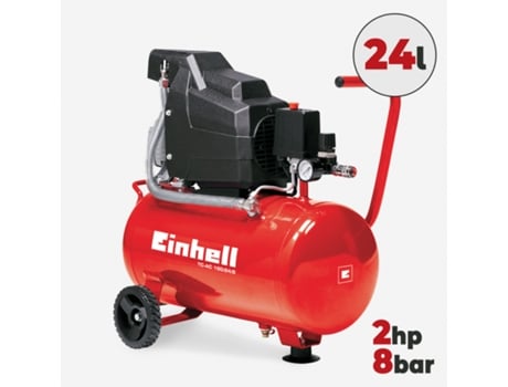 Compressor de ar elétrico portátil 8 bar 24 litros 1500W 2HP de óleo Einhell