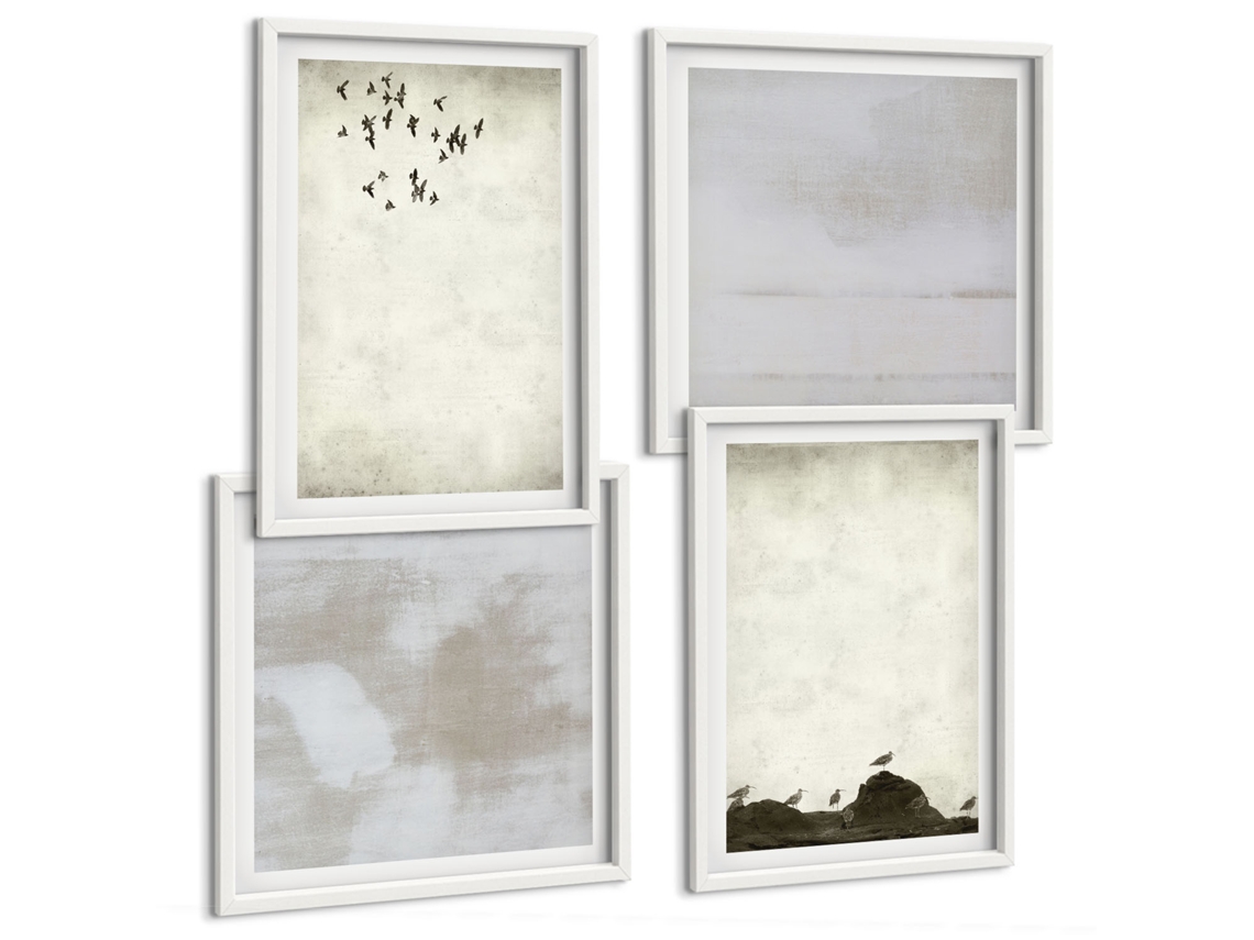 Composição De Quadros Padrões Abstratos Elegantes Ao Estilo Matisse Moldura Branca Imagens Para Um Quarto Infantil Espelharte (conjunto De 4 Imagens)