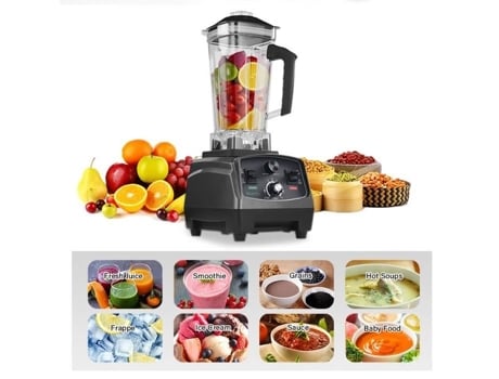 Liquidificador Biolomix T5200 3HP 2200W com timer, misturador de frutas e alimentos, capacidade de 2L. Bazarland30 POS