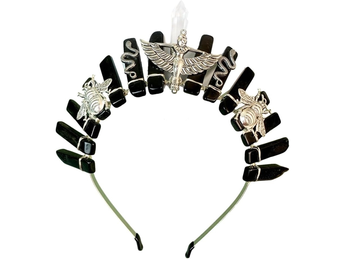 Tiara SFUSHOS em Estilo Barroco, Quartzo Natural, para Meninas