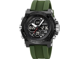 Lurelia Relógio Digital Masculino, Cronómetro, Alarme, Data/calendário, 12/24h, Silicone, Abs, Resistente À Água 50m, Verde