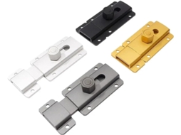 Fecho De Porta Criativo Em Liga Alumínio, Trava Antirroubo, Fivela Resistente Preto, 80mm