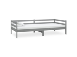 Sofá cama 90x200 Cm Madeira de Pinho Maciça Cinzento MAISON EXCLUSIVE