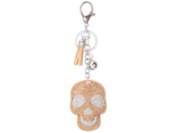 Laxiscreed Chaveiro Caveira Com Diamantes Para Mala E Decoração De Halloween E Natal