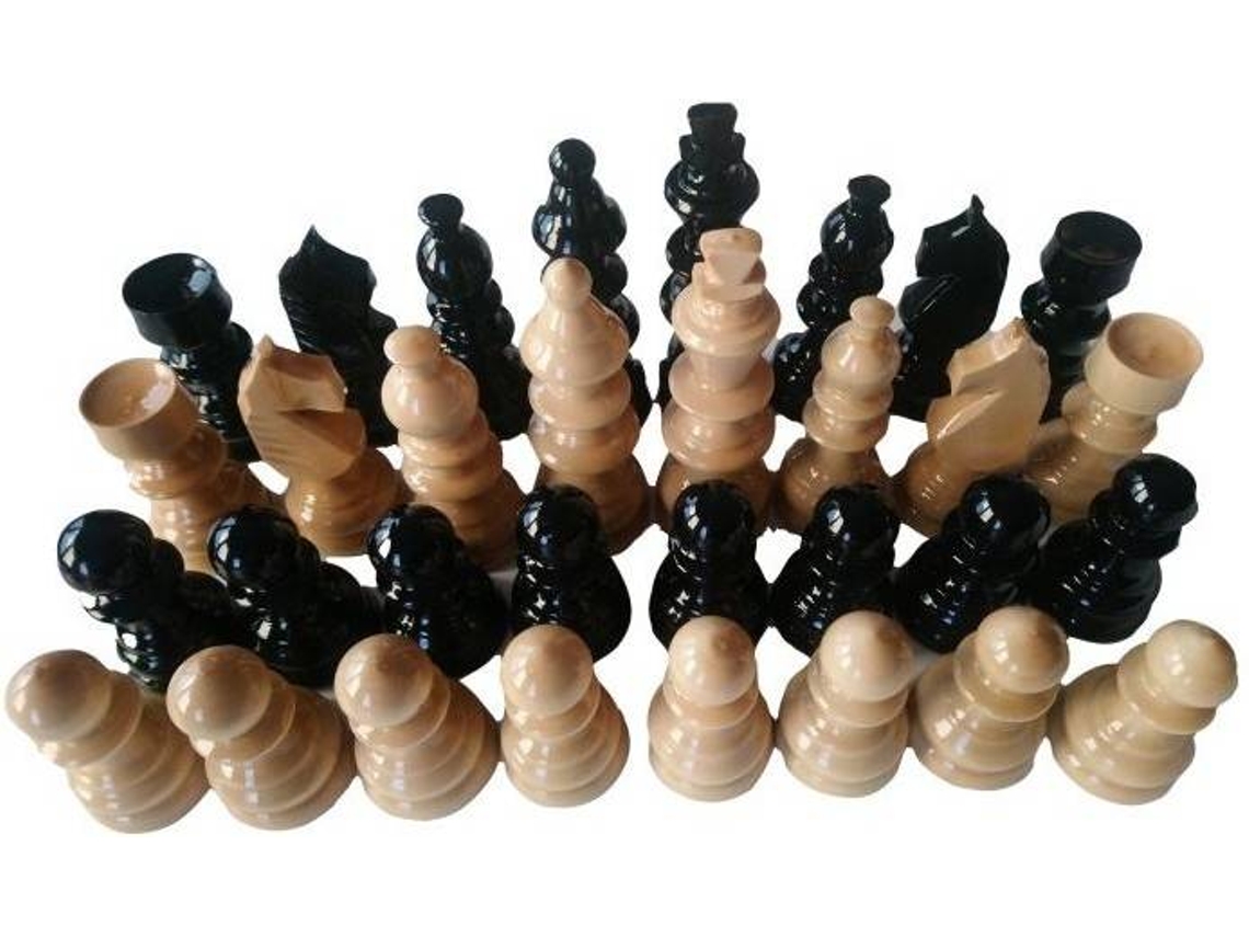 Peças de Xadrez MAGICPUZZLEBOX AZI em Madeira (Branco e Preto)