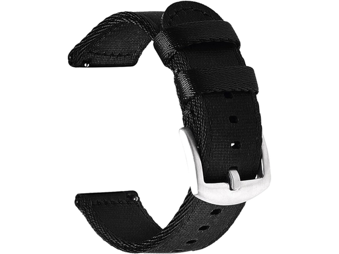 Pulseira de nylon com 24 Mm Fivela Aço Inoxidável Resistente Leve S/MARCA