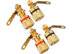 Conjunto De 4 Conectores Banana Para Alto Falantes E Amplificadores, Conectores Terminais Para Subwo Gokoco