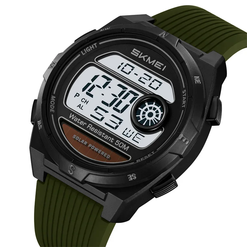 Relógio Esportivo Masculino com Pulseira de Silicone, Cronógrafo Led MDUG
