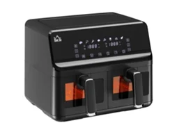 Fritadeira Sem Óleo Aço E Pp Cor Preto 38,5x38x30,5 Cm Homcom