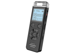 Gravador Digital Portatil Reproducao Entrada Linha Senha Usb Recarregavel Palestras/reunioes Preto Yizhood