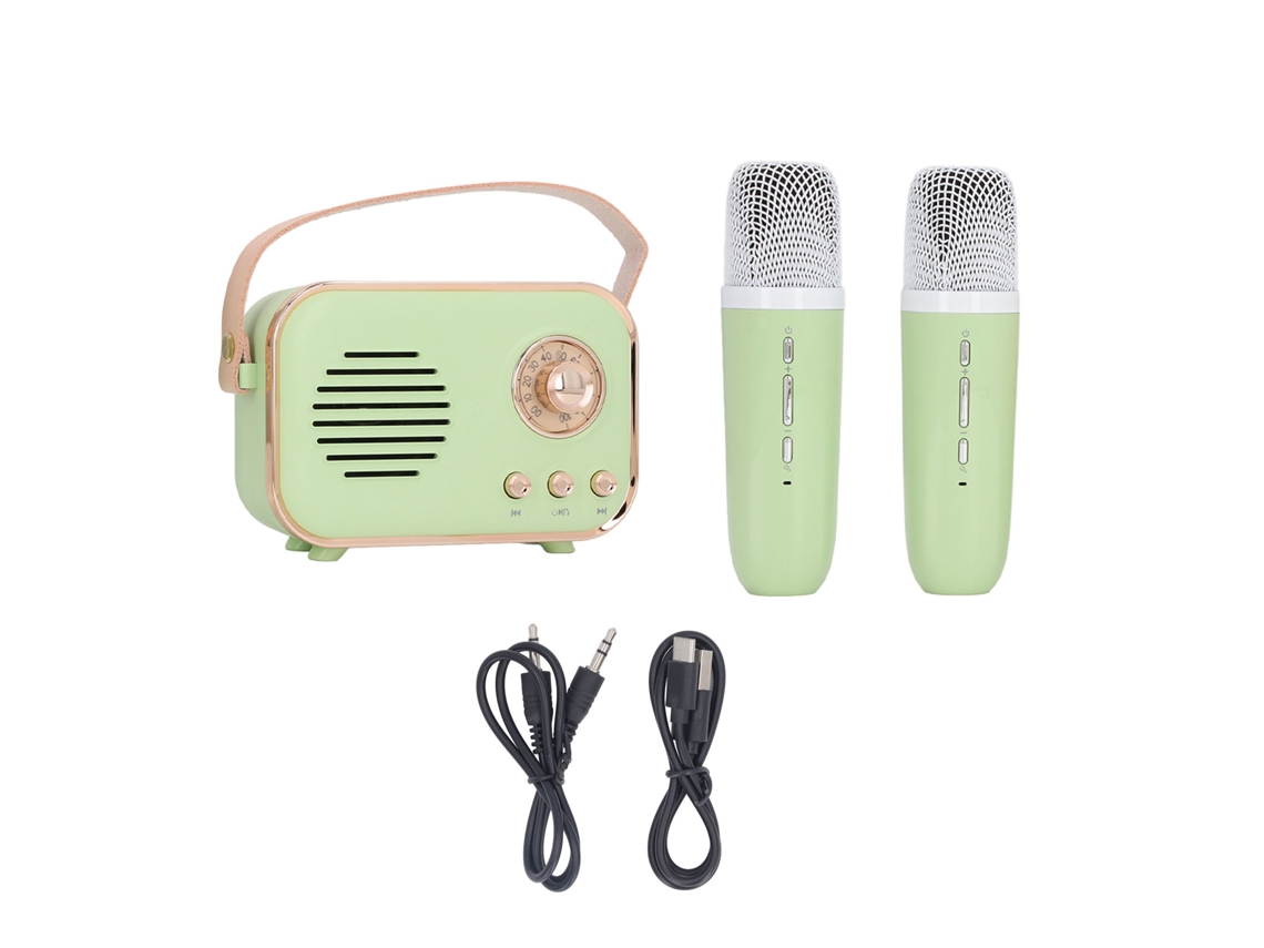 Primerox conjunto de Karaokê Sem Fio Portátil com Alto falante e Microfone Bateria de Alta Capacidade para Interior e Exterior