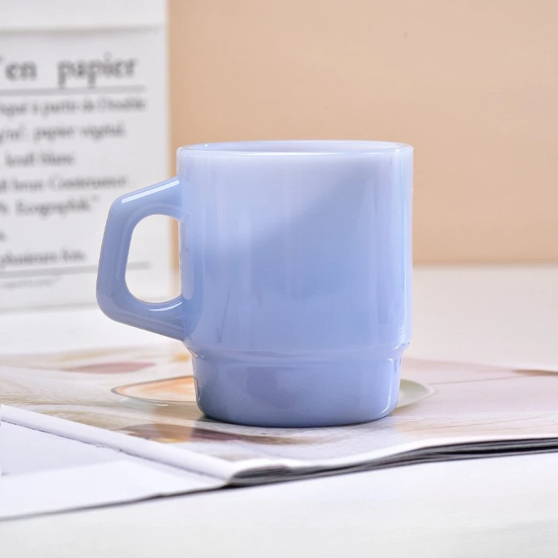 Caneca de Viagem de Vidro Estilo Coreano , Ideal para Café, Chá com Leite e Expresso. MDUG (azul, 230 Ml)