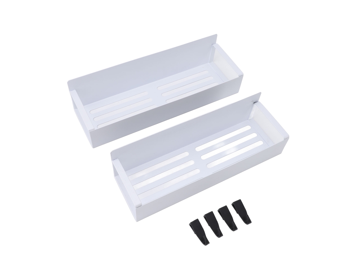 2pcs Suporte Magnético Para Especiarias Para Geladeira Prateleira Magnética Forte Com 4 Ganchos Removíveis Para Segurar Potes De Especiarias Garrafa O