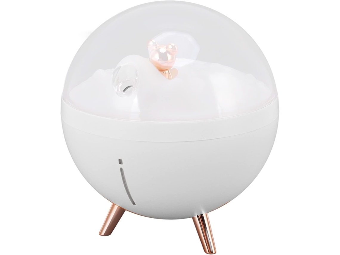 Umidificador Cocoarm, Urso Espacial Abs 260 Ml Recarregável Usb Mini Evaporador De Névoa Com Luz