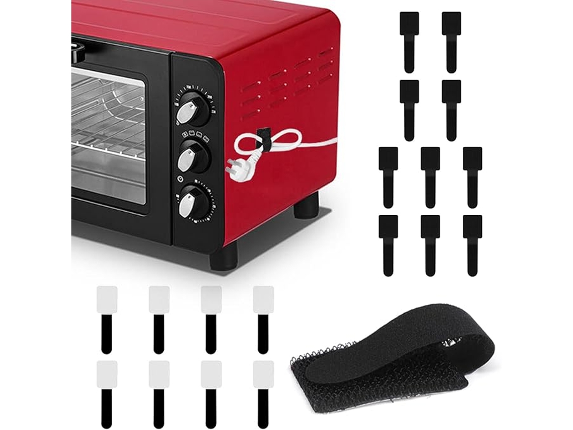 Organizador De Cabos Com 40 Peças E Clipe Reutilizável, Autoadesivo, Suporte Para Cabos, Gerenciamento De Cabos Com Velcro, Para Escritório, Tv