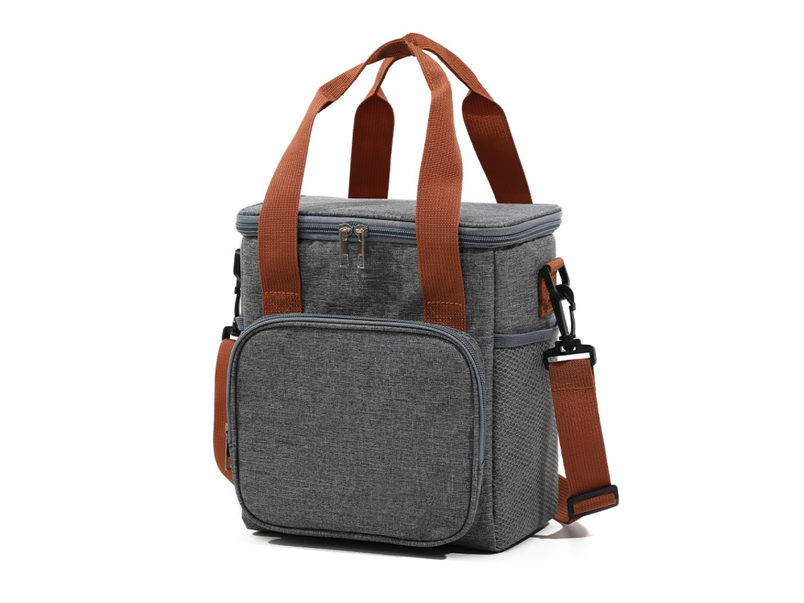 Bolsa Térmica DUREFORWARD Grande e Portátil para Almoços ao Ar Livre, a Tiracolo Extragrande e Reforçada, Cinzenta (sem dimensões)