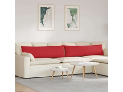 Vidaxl Travesseiros De Sofá 2 Unid. Tecido Vermelho 145 X 40 Cm