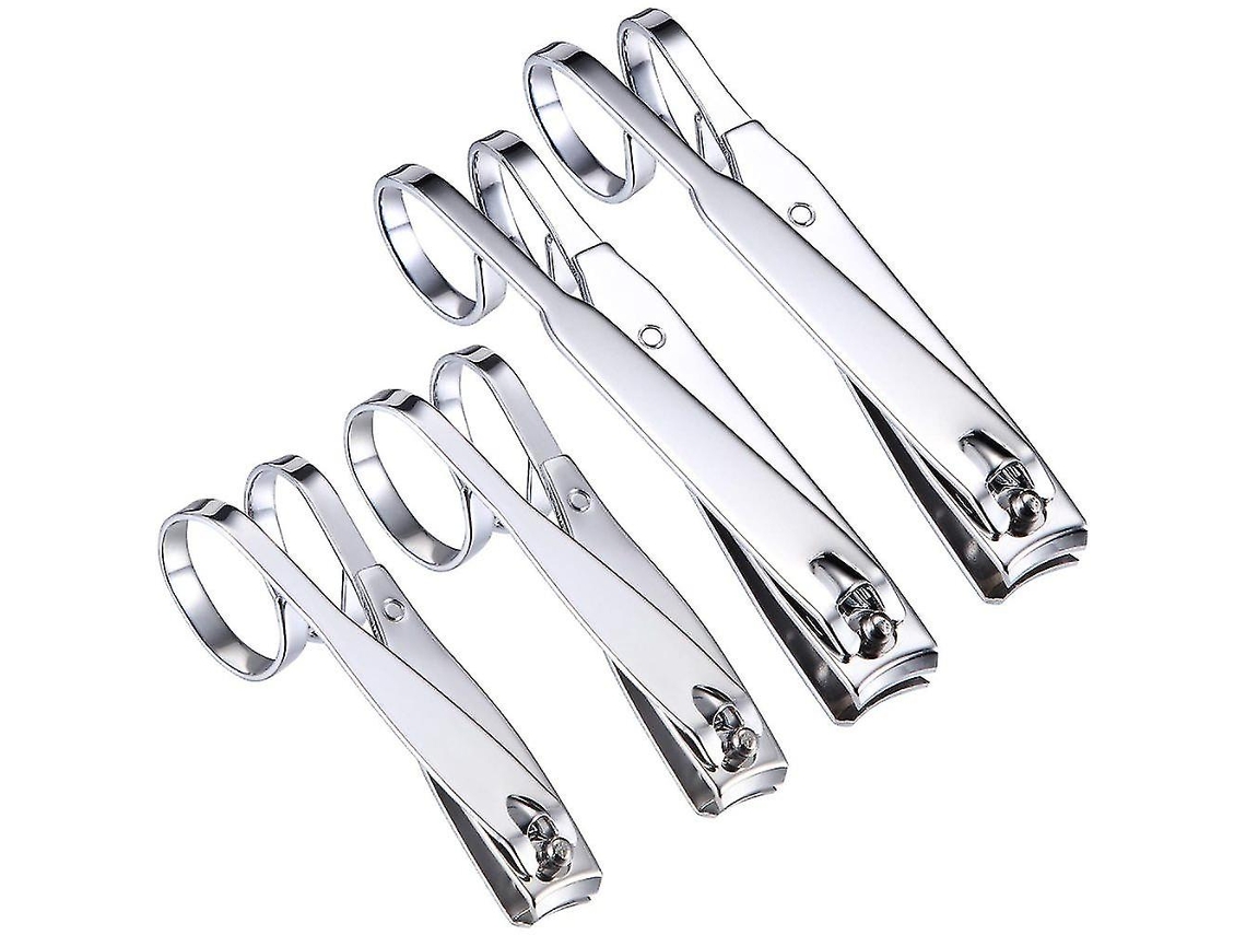 Pacote Com 4 Cortadores De Unhas Com Cabeça Giratória De 360 Graus, Tesouras Para Unhas Dos Pés Com Ponta De Aço Inoxidável, Conju Slowmoose