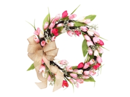 Enfeite de Porta com Coroa de Flores Tulipa LAXISCREED